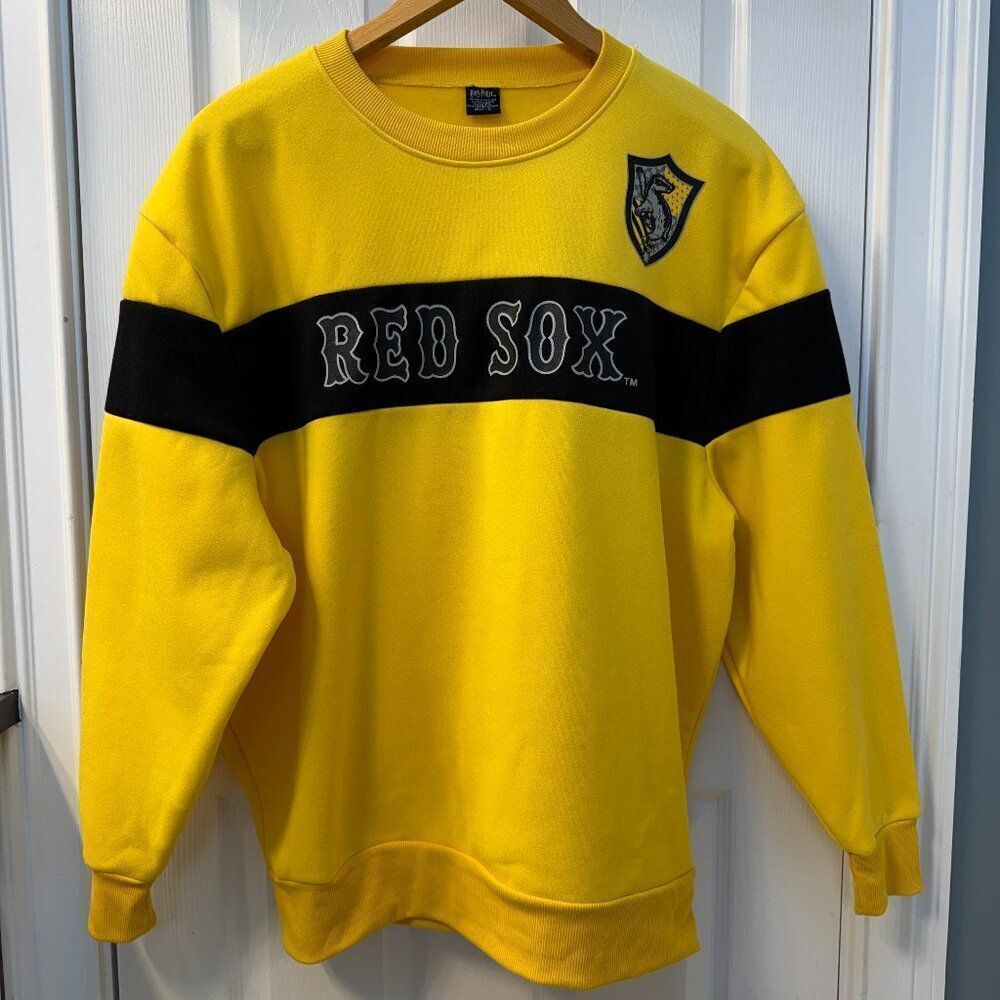 Boston Red Sox SGA Harry Potter Hufflepuff House Crewneck Sweatshirt XL